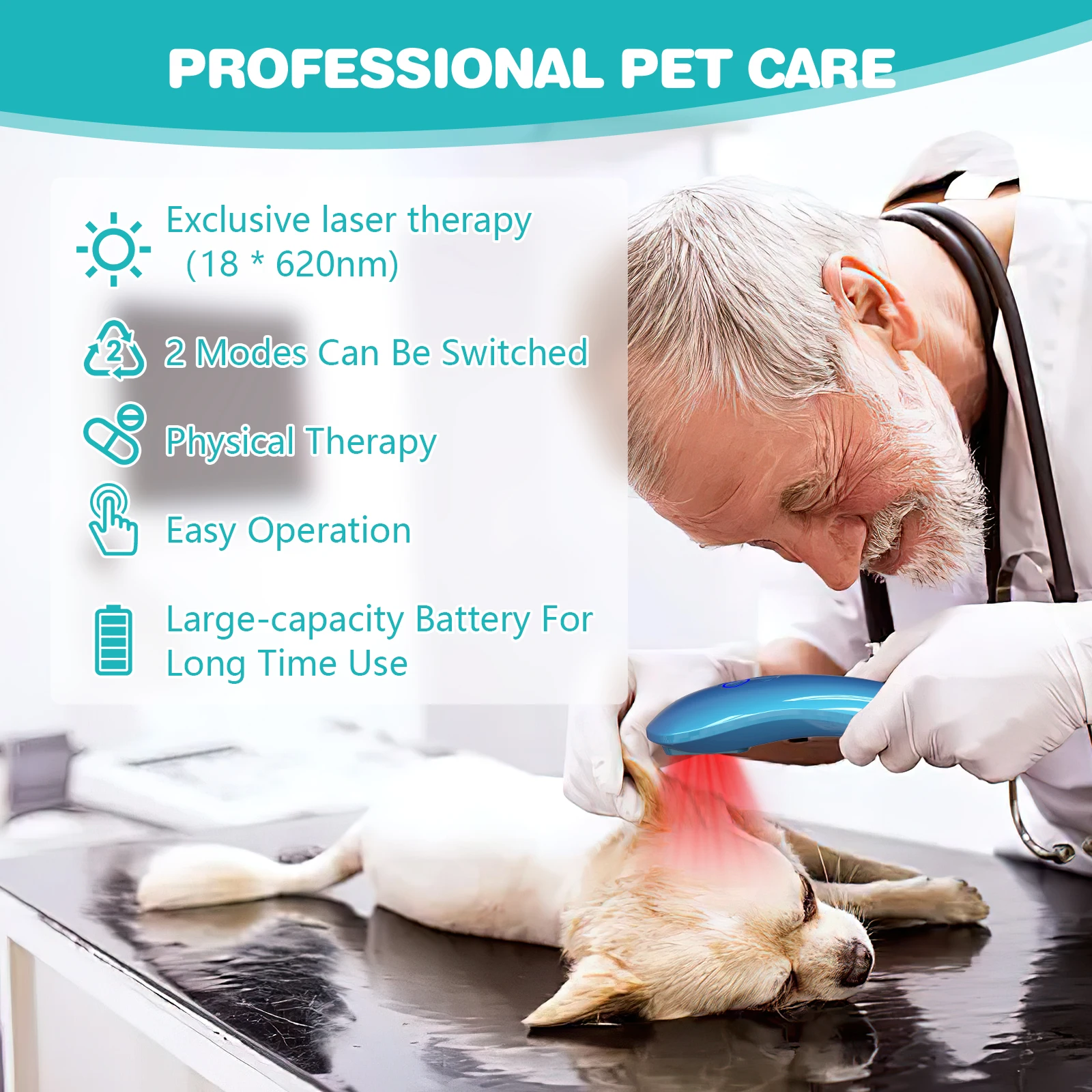 Pet Cold Laser Therapy Device 620nm 18 Diodes 5 Pet Cold Laser Therapy Device 620nm 18 Diodes - Image 5