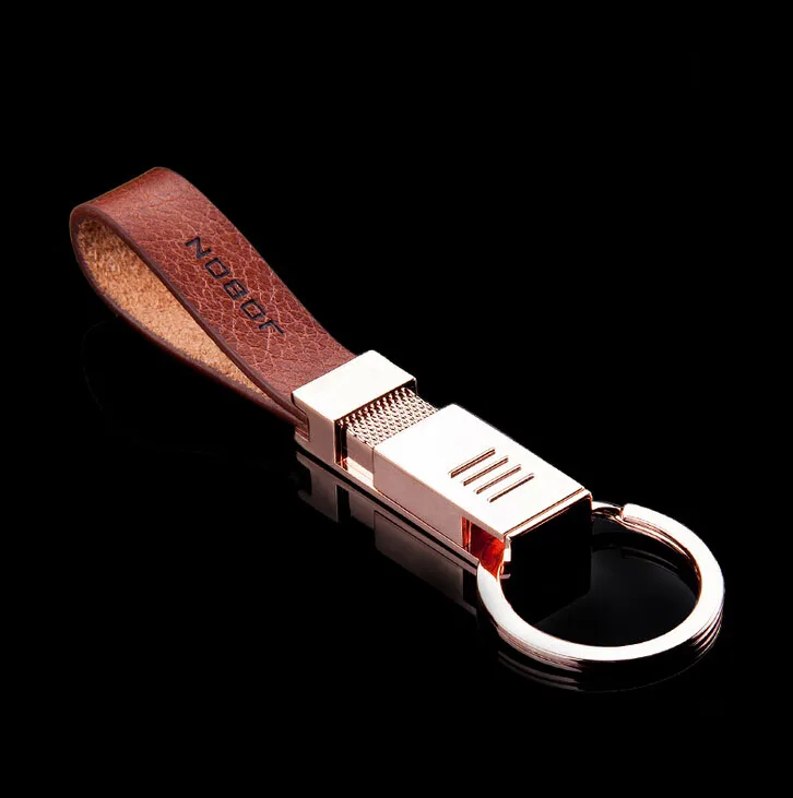 Luxury Stainless Steel Leather Keychain in Rose Gold 7 Luxury Stainless Steel Leather Keychain in Rose Gold - Image 7