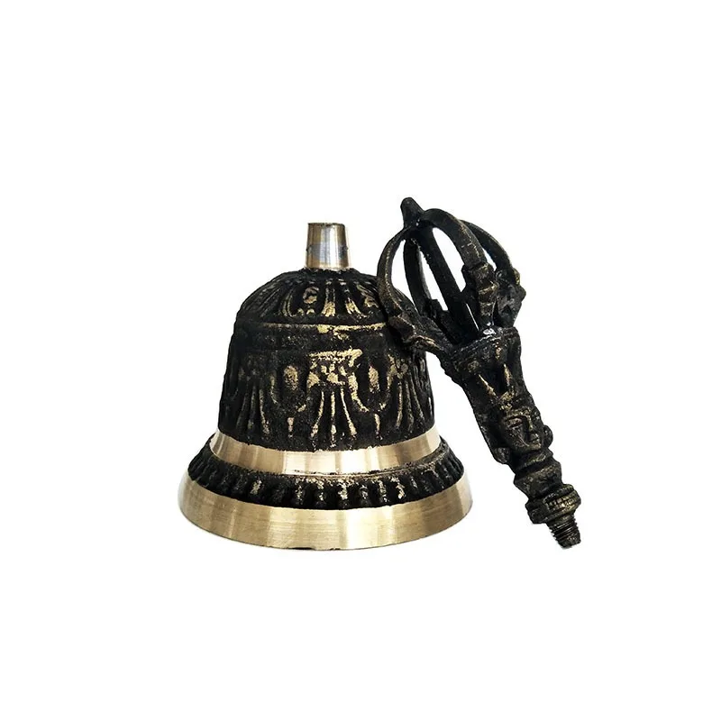 Brass Handbell with Engraved Design 3 Brass Handbell with Engraved Design - Image 3