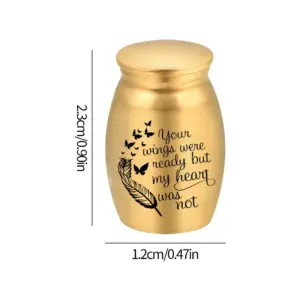Mini Pet Memorial Urn Aluminum Alloy Blue, Black, Silver, Gold 11 Se087a5537df44ab6917066a2ae02e152C