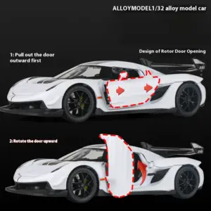 Black 1:32 Diecast Supercar Model with Light and Sound 15 Se08b60d076904dbabc0bb66cf43b4bbaD