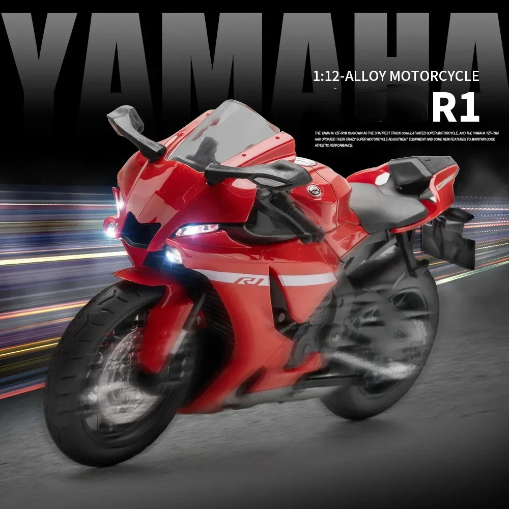 Red Yamaha R1 1:12 Scale Diecast Model 2 Red Yamaha R1 1:12 Scale Diecast Model - Image 2