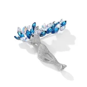 Deer Brooch with Crystalline Antlers
