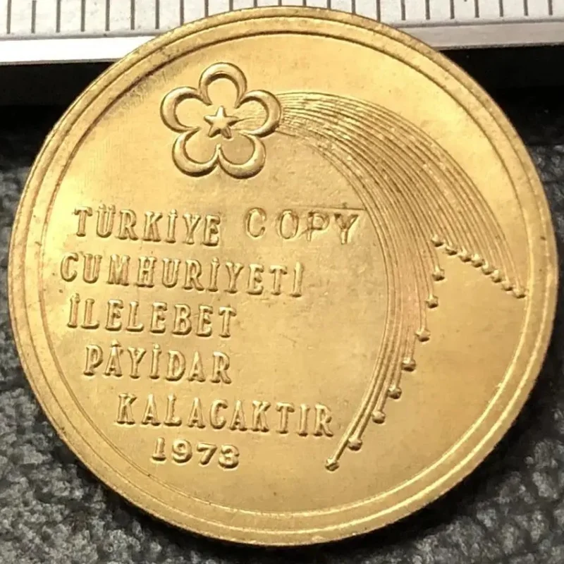 Vintage Turkish 1973 Coin Replica Collectible 3 Vintage Turkish 1973 Coin Replica Collectible - Image 3