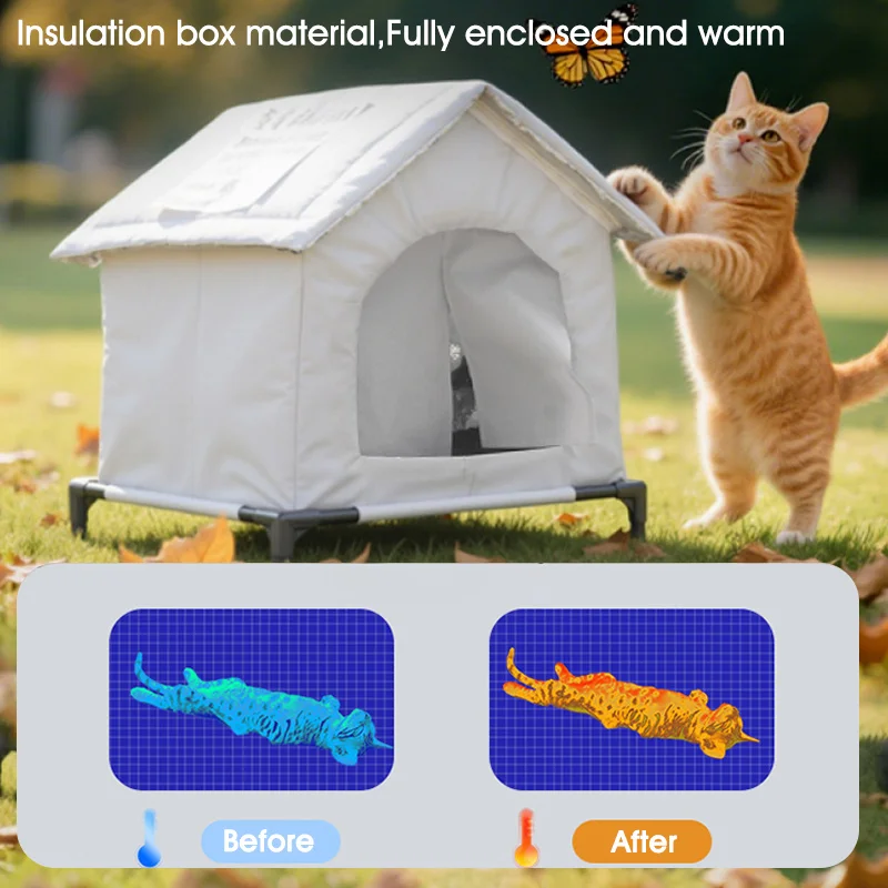 Outdoor Waterproof Cat Shelter in Multiple Sizes 4 Outdoor Waterproof Cat Shelter in Multiple Sizes - Image 4