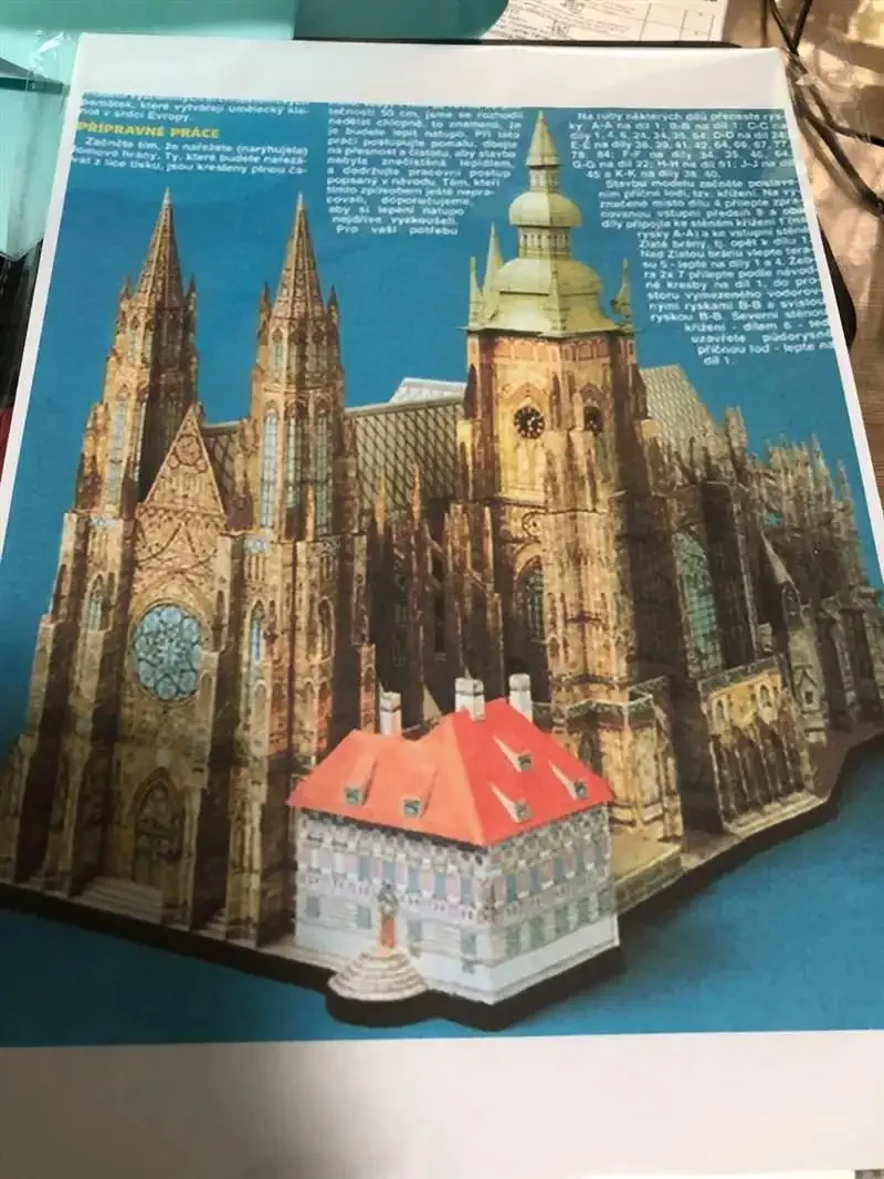 3D Paper Model of Katedrala Sv. Vita 2 3D Paper Model of Katedrala Sv. Vita - Image 2