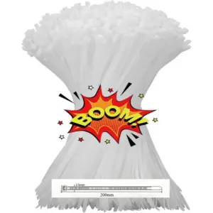 Black Nylon Cable Tie Set 100-1000 Pieces 16 Se28f8b692fd64623a30d5da482e159222