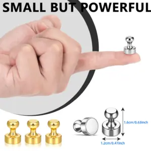 Metallic Magnetic Thumbtacks Set of 10