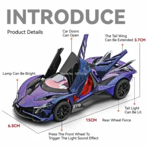 1:32 Scale Apollo EVO Car Model in Purple 14 Se37cd5c4aa3b4bbb9a4608f7d160f227L