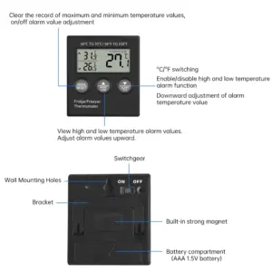 Digital Refrigerator Thermometer with 1.9-inch Display 10 Se3bcf38b5a6c4c7f856b8ff57c8e6e5d1