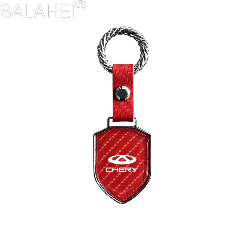 Chery Logo Shield Keychain in Red or Black 3 Chery Logo Shield Keychain in Red or Black - Image 3