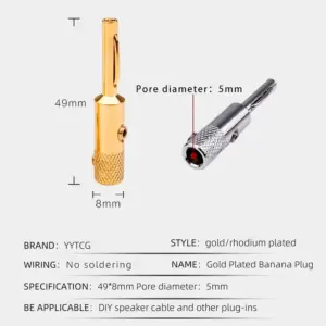 Premium ZHUJI Banana Plugs Set, 50 Pieces 10 Se4183a70674b48e5bdb43df4a2fdf690h
