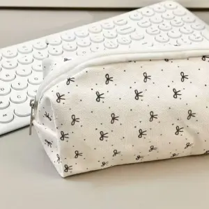 White Bow-Shaped Pencil Case for Women 7 Se430df83c3af45859cc9182e45ba255ey