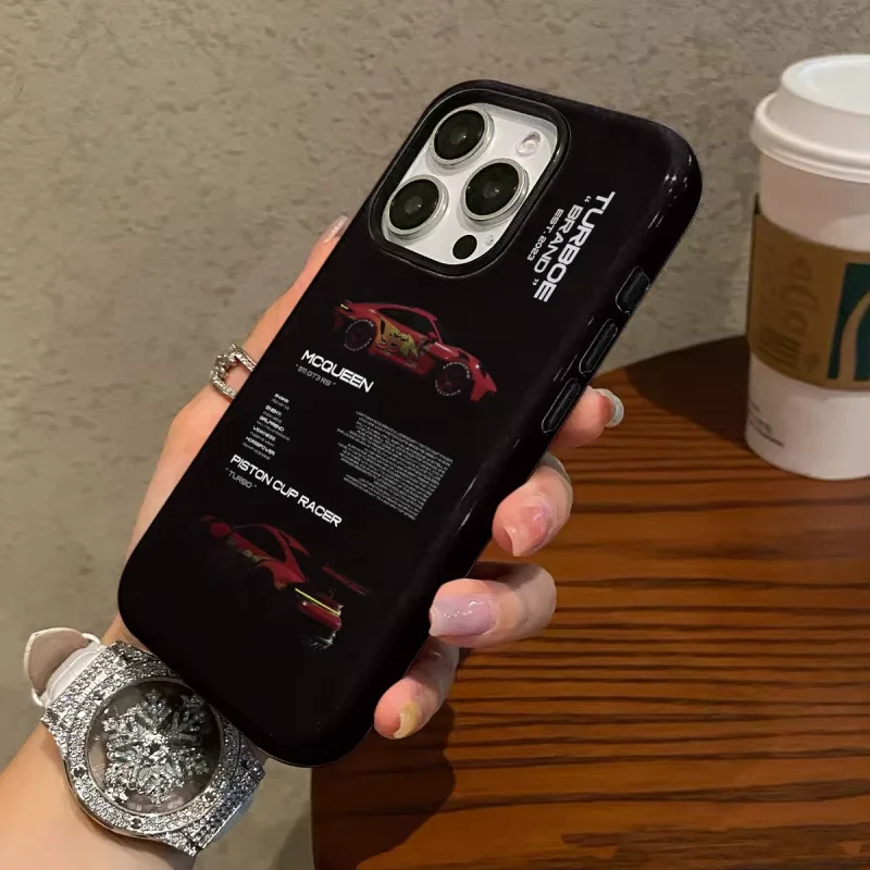 Lightning McQueen iPhone 11-17 Case with Racing Graphics 2 Lightning McQueen iPhone 11-17 Case with Racing Graphics - Image 2