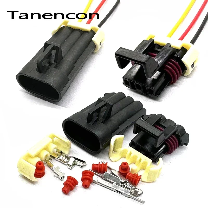 3 Pin Black Metri-Pack Connectors Set of 3 2 3 Pin Black Metri-Pack Connectors Set of 3 - Image 2