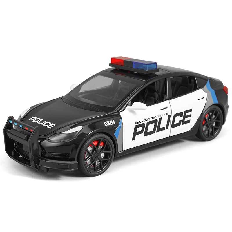 1:24 Scale Police Car Diecast Model 9 1:24 Scale Police Car Diecast Model - Image 9