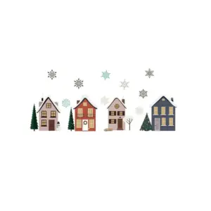 Christmas Houses Window Stickers 20x30cm Set 12 Se495ae6418514b8995b66b2f4298130fn