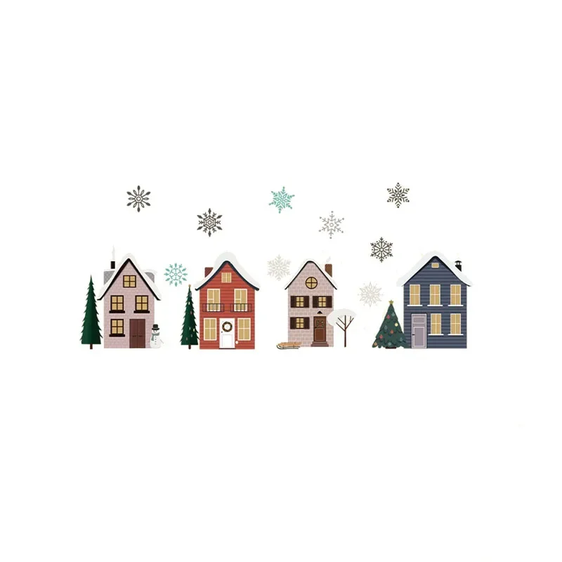 Christmas Houses Window Stickers 20x30cm Set 6 Christmas Houses Window Stickers 20x30cm Set - Image 6
