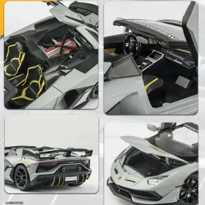 Yellow Supercar Model 1:24 Scale with Sound 13 Se4a99ca674934130a8b5dfe33663f7914