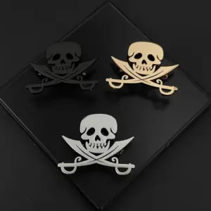 Punk Skull Brooch in Silver, Black, or Gold 7 Se4c888a711cc4fe29bc84031c875509cK