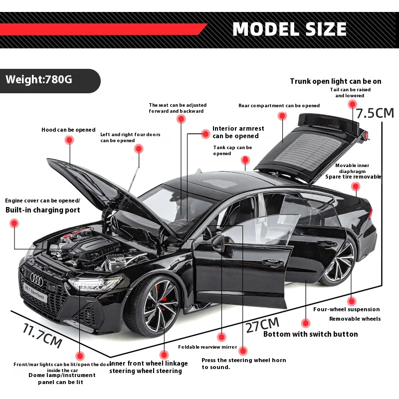1:18 Scale RS7 Remote Control Car 2 1:18 Scale RS7 Remote Control Car - Image 2