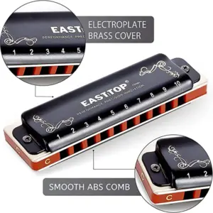 Black and Blue Easttop 008K Harmonica 9 Se58f13db293743c7bffd3dd912f2a271g