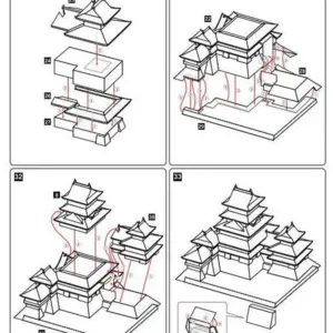 Matsumoto Castle Paper Model Kit 7 Se5992b21571b4ce58fcbc732c79927d72