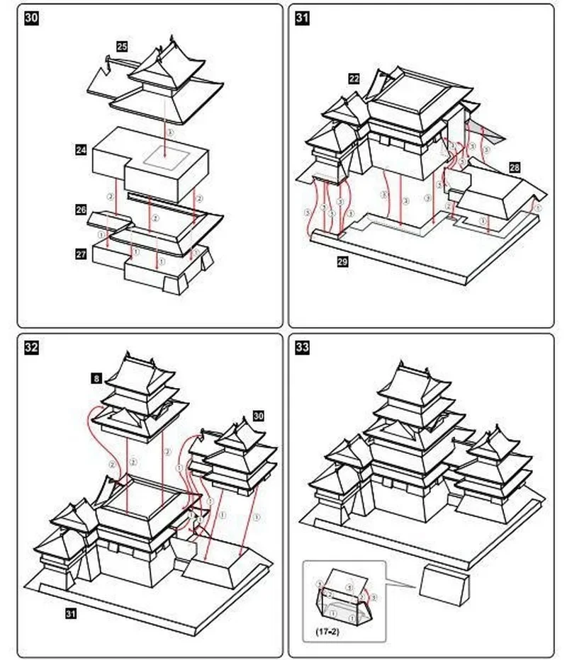 Matsumoto Castle Paper Model Kit 2 Matsumoto Castle Paper Model Kit - Image 2