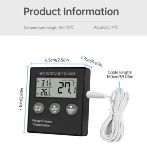 Digital Refrigerator Thermometer with 1.9-inch Display 9 Se5aaed5e9ac14677af18ce20ba810c68p