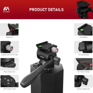 EVUMO V1N Mini Hydraulic Video Head 9 Se618ce58d48b46c8a85fce4f5d352cc9I
