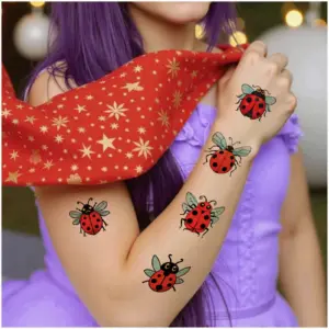 Vibrant Ladybug Temporary Tattoos (Set of 54) 13 Se6333869f89846ffb93d712b23c6731aa