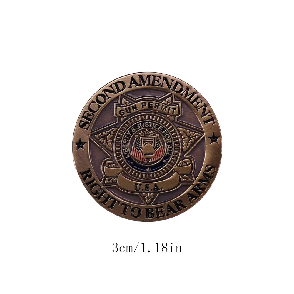 Patriotic Bronze Second Amendment Badge 2 Patriotic Bronze Second Amendment Badge - Image 2