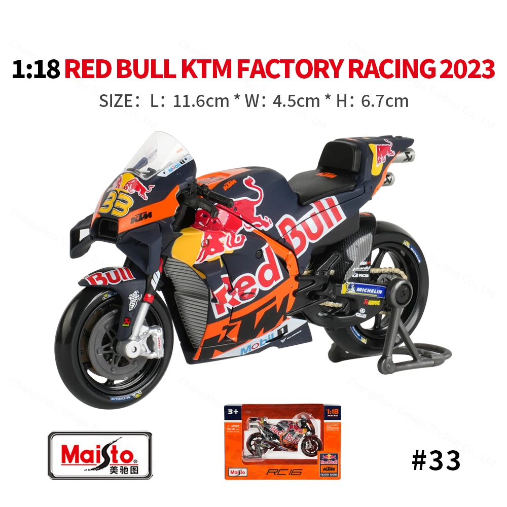 2023 Red Bull KTM Motorcycle Model 1:18 Scale 7 2023 Red Bull KTM Motorcycle Model 1:18 Scale - Image 7