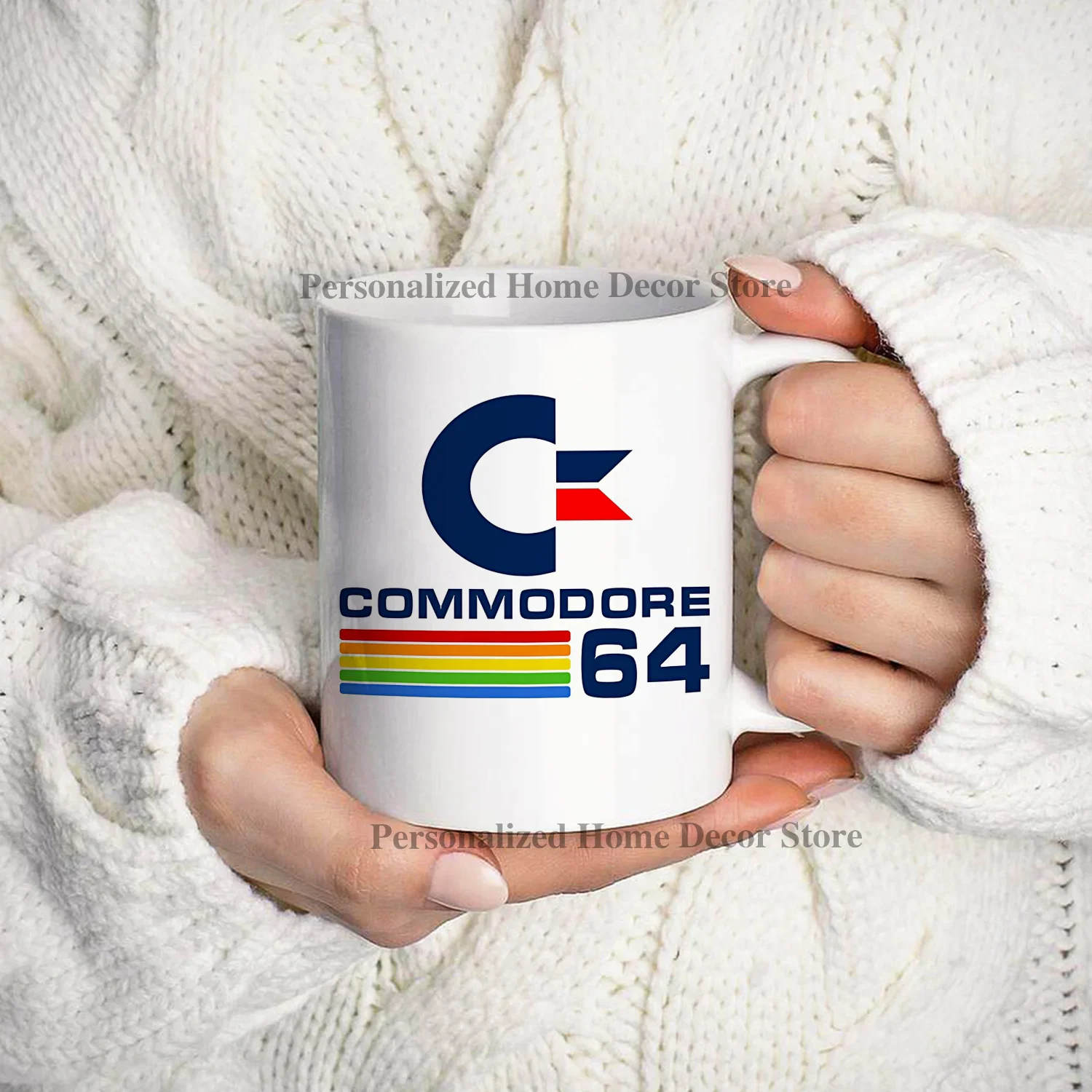 Vintage Ceramic and Enamel Mug Duo 3 Vintage Ceramic and Enamel Mug Duo - Image 3