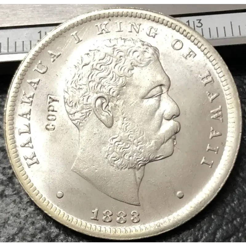 Vintage 1883 Hawaii 1/2 Kalakaua Replica Coin 2 Vintage 1883 Hawaii 1/2 Kalakaua Replica Coin - Image 2