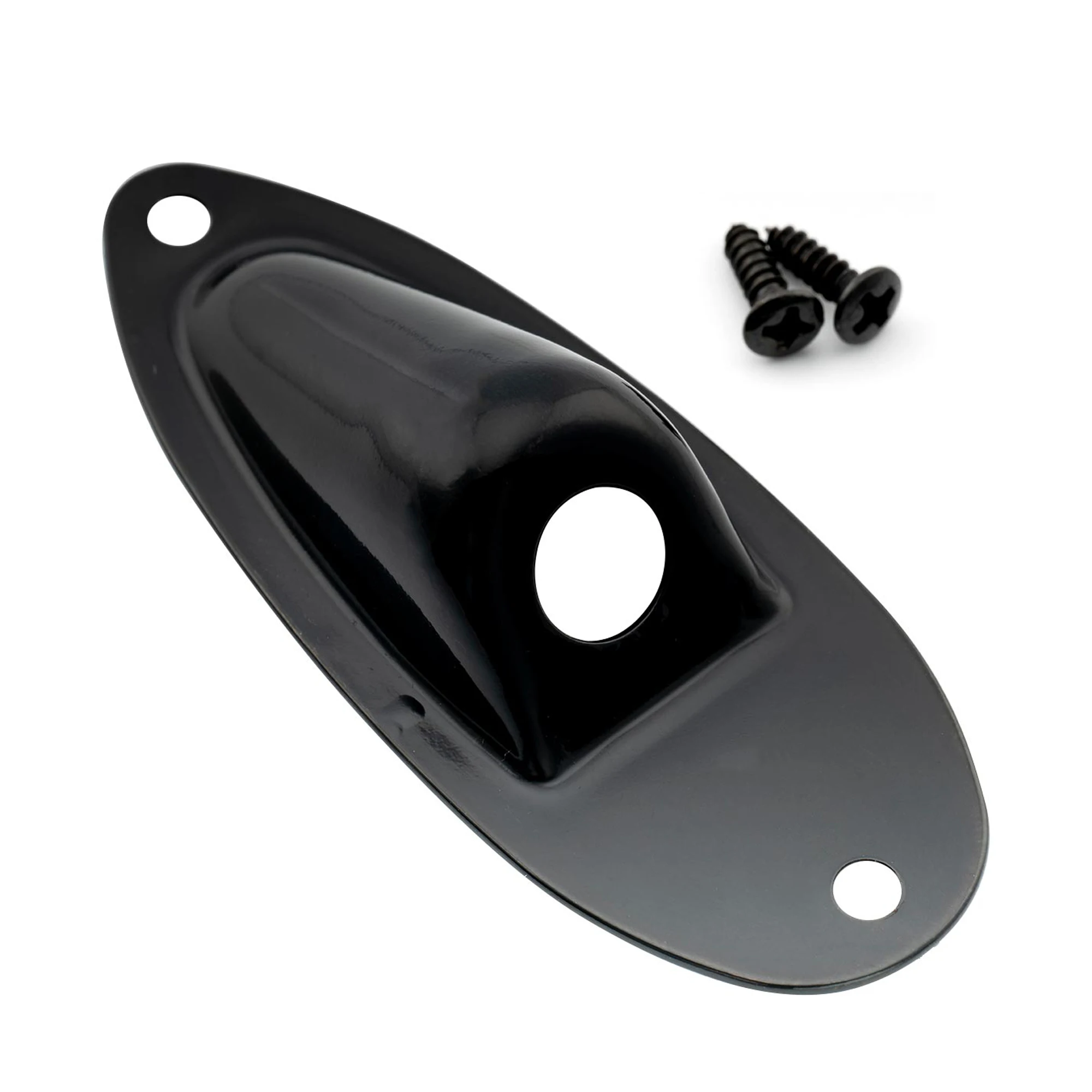 Steel Boat-Shaped Guitar Jack Plate for Strat 3 Steel Boat-Shaped Guitar Jack Plate for Strat - Image 3