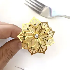 Gold Floral Napkin Rings Set of 10 8 Se789cefca3e34581ac12f548599f0146Z