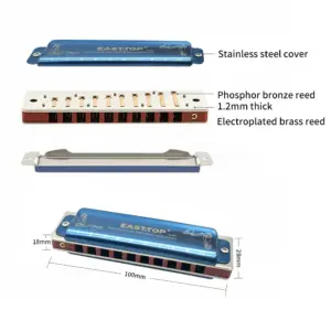 Black and Blue Easttop 008K Harmonica 13 Se7bb74709cfe4506b974aaf41538e1bag
