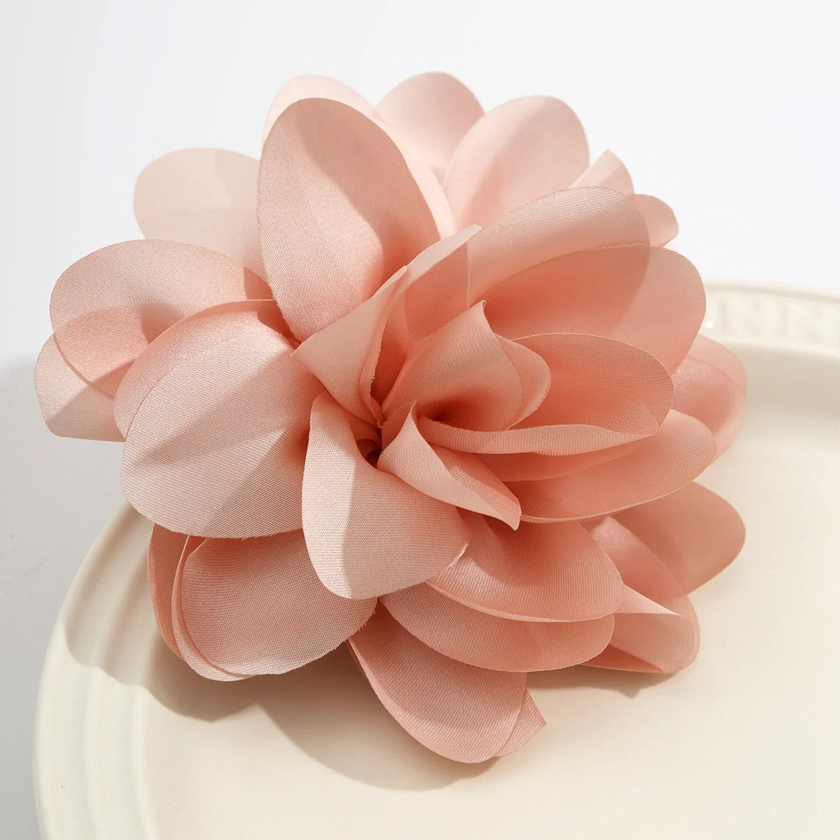 Vintage Fabric Flower Pin with Layered Satin Flowers 9 Vintage Fabric Flower Pin with Layered Satin Flowers - Image 9