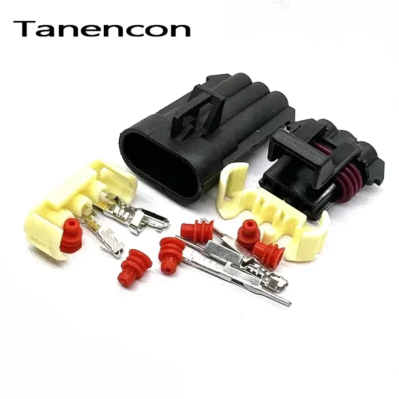 3 Pin Black Metri-Pack Connectors Set of 3 8 3 Pin Black Metri-Pack Connectors Set of 3 - Image 8