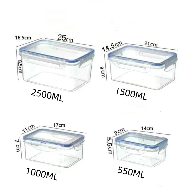 Rectangular Plastic Storage Set with Airtight Lids 7 Rectangular Plastic Storage Set with Airtight Lids - Image 7