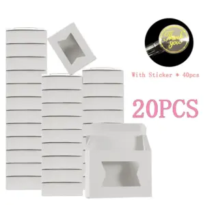 Mini Kraft Gift Boxes with Windows Set 14 Se87511502a054b57bdaa5f1cc0b4f8d27