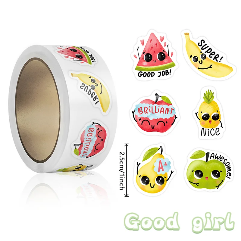 Colorful Cartoon Fruit Stickers Set of 500 6 Colorful Cartoon Fruit Stickers Set of 500 - Image 6