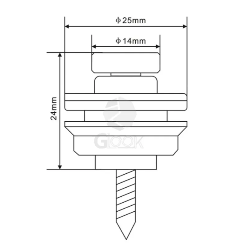 Metal Guitar Strap Buckle for Electric and Bass Guitars 6 Metal Guitar Strap Buckle for Electric and Bass Guitars - Image 6