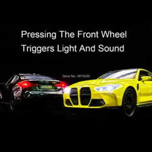 1:32 Scale BMW M4 Diecast Model in Yellow 14 Se926e46744ce46318af4bf535b13b707O