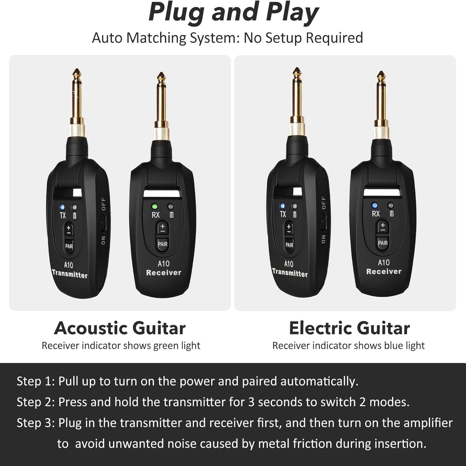 Wireless Guitar System with 2.4GHz Connectivity 2 Wireless Guitar System with 2.4GHz Connectivity - Image 2