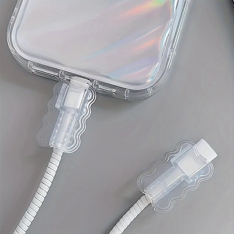Transparent Cable Protector Sleeves Set for Apple Cables 5 Transparent Cable Protector Sleeves Set for Apple Cables - Image 5