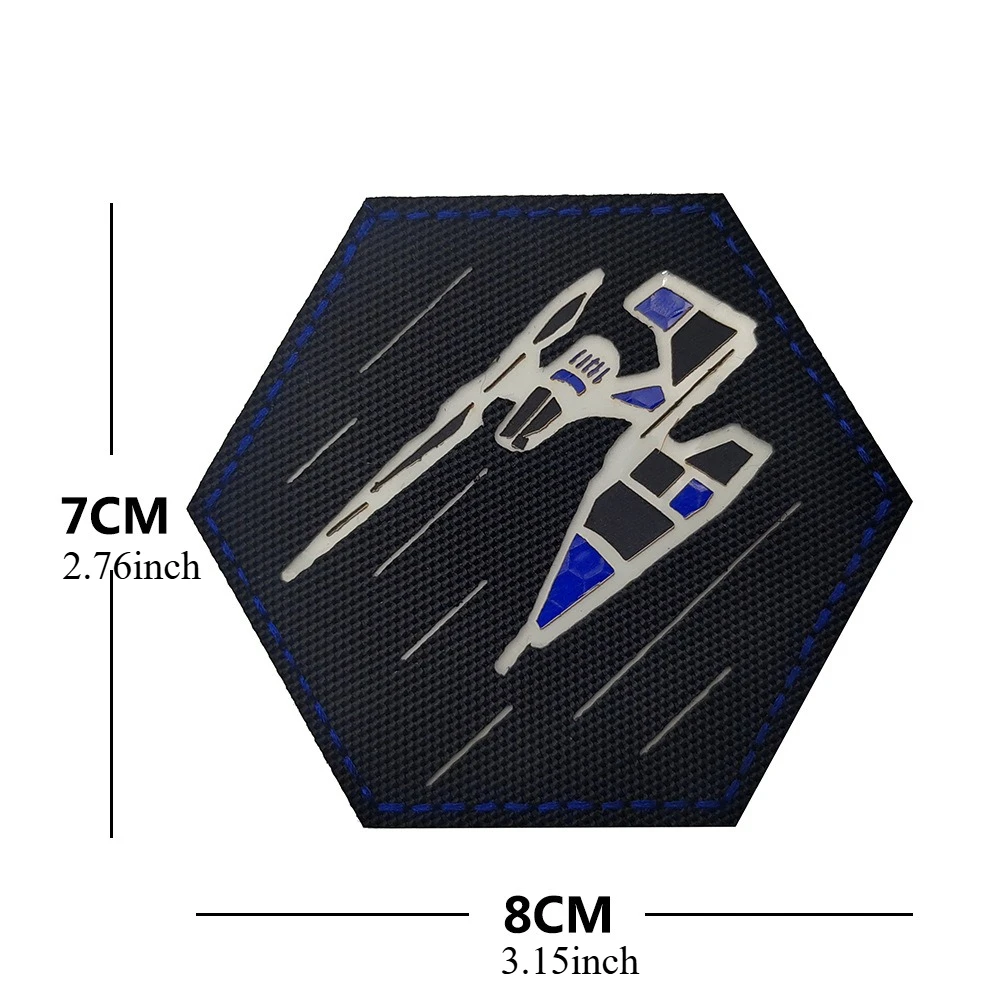 Reflective War Eagle Shark X WING Patch 3 Reflective War Eagle Shark X WING Patch - Image 3