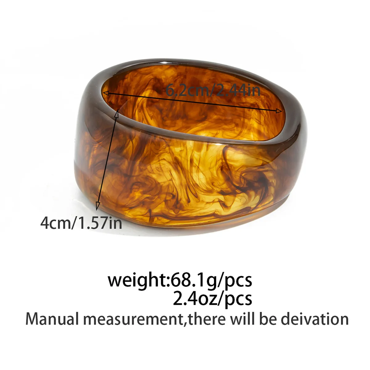 Bold Geometric Resin Bangle for Men and Women 8 Bold Geometric Resin Bangle for Men and Women - Image 8