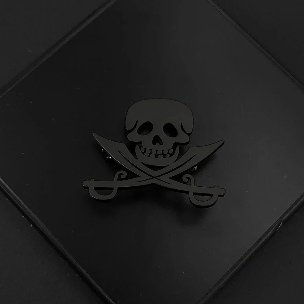 Punk Skull Brooch in Silver, Black, or Gold 5 Punk Skull Brooch in Silver, Black, or Gold - Image 5